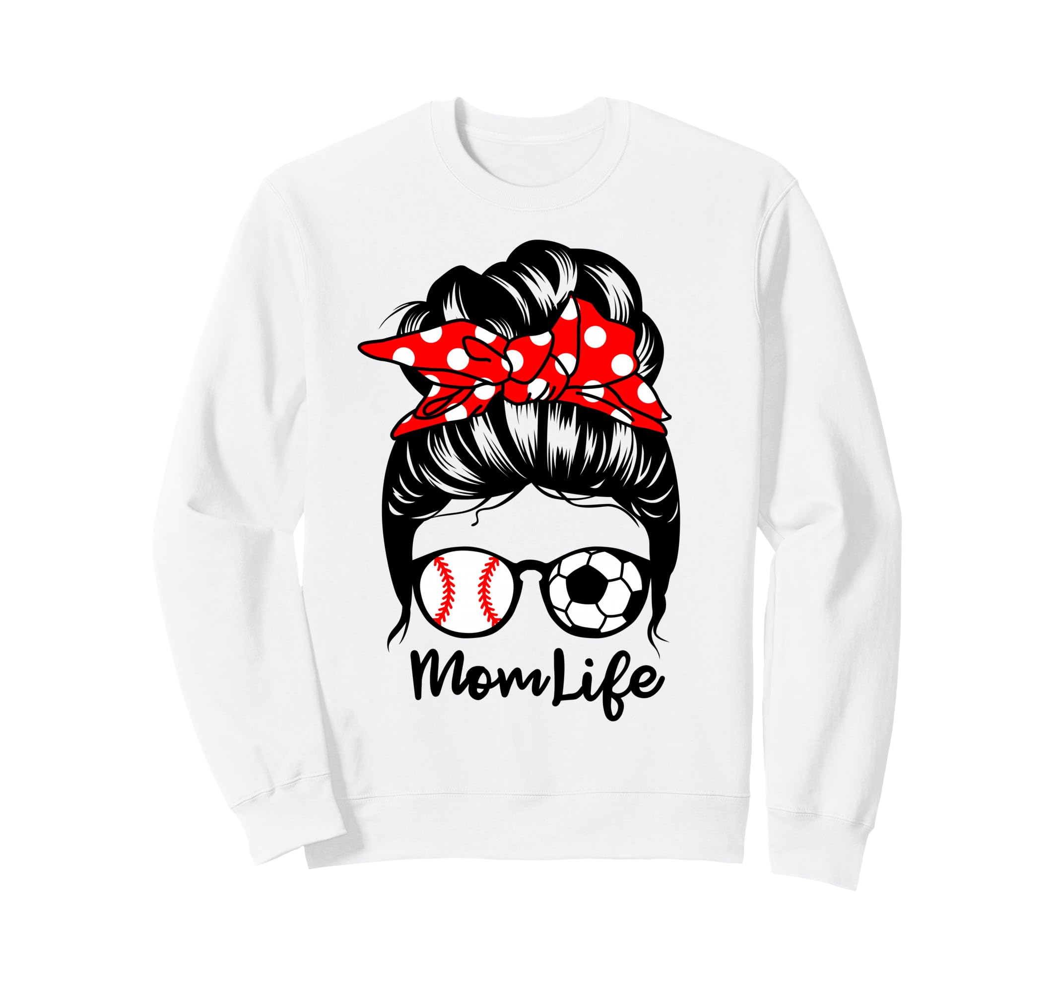Mom Life Messy Bun Hair Funny Sweatshirt - Streetwear Style Unisex