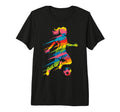 Colorful Funny Soccer Fan Dad Mom T-Shirt - Minimalist Print Men Women