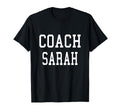 Coach Sarah Custom Football Soccer T-Shirt - Minimalist Print Men Women