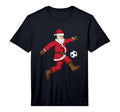 Santa Claus Playing Soccer Funny Football T-Shirt - Graphic Print Unisex