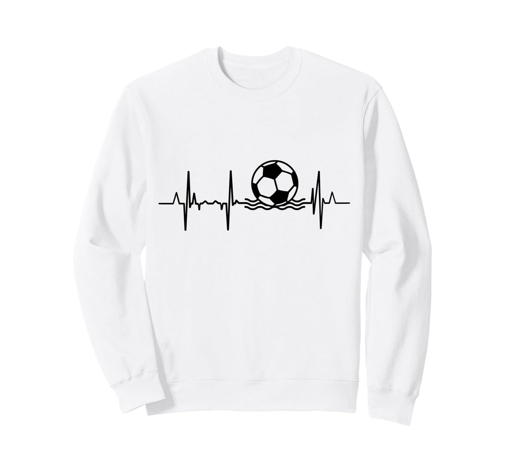 Beach Soccer Heartbeat Sweatshirt - Fun Novelty Design for Adults