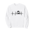 Beach Soccer Heartbeat Sweatshirt - Fun Novelty Design for Adults
