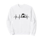 Beach Soccer Heartbeat Sweatshirt - Fun Novelty Design for Adults