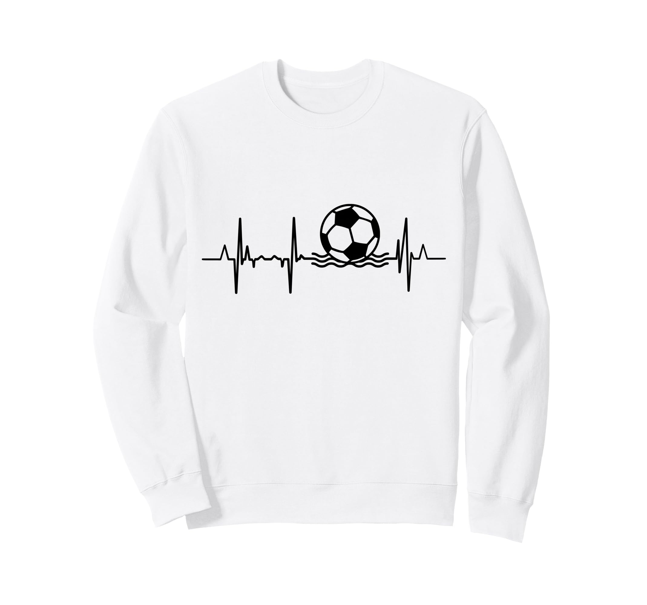 Beach Soccer Heartbeat Sweatshirt - Fun Novelty Design for Adults
