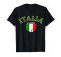 Italia Soccer Distressed T-Shirt - Fun Novelty Design Men Women