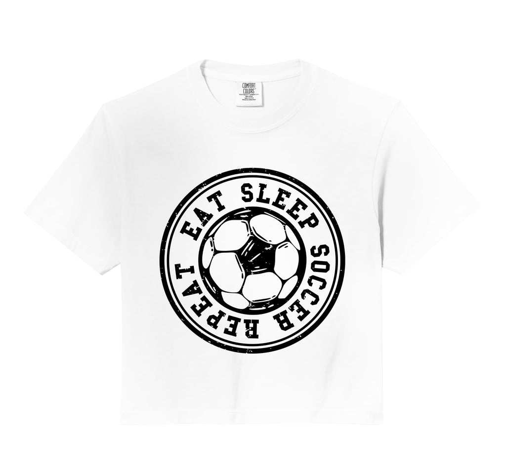 Eat Sleep Soccer Repeat Soccer T-Shirt - Custom Art Print for Adults