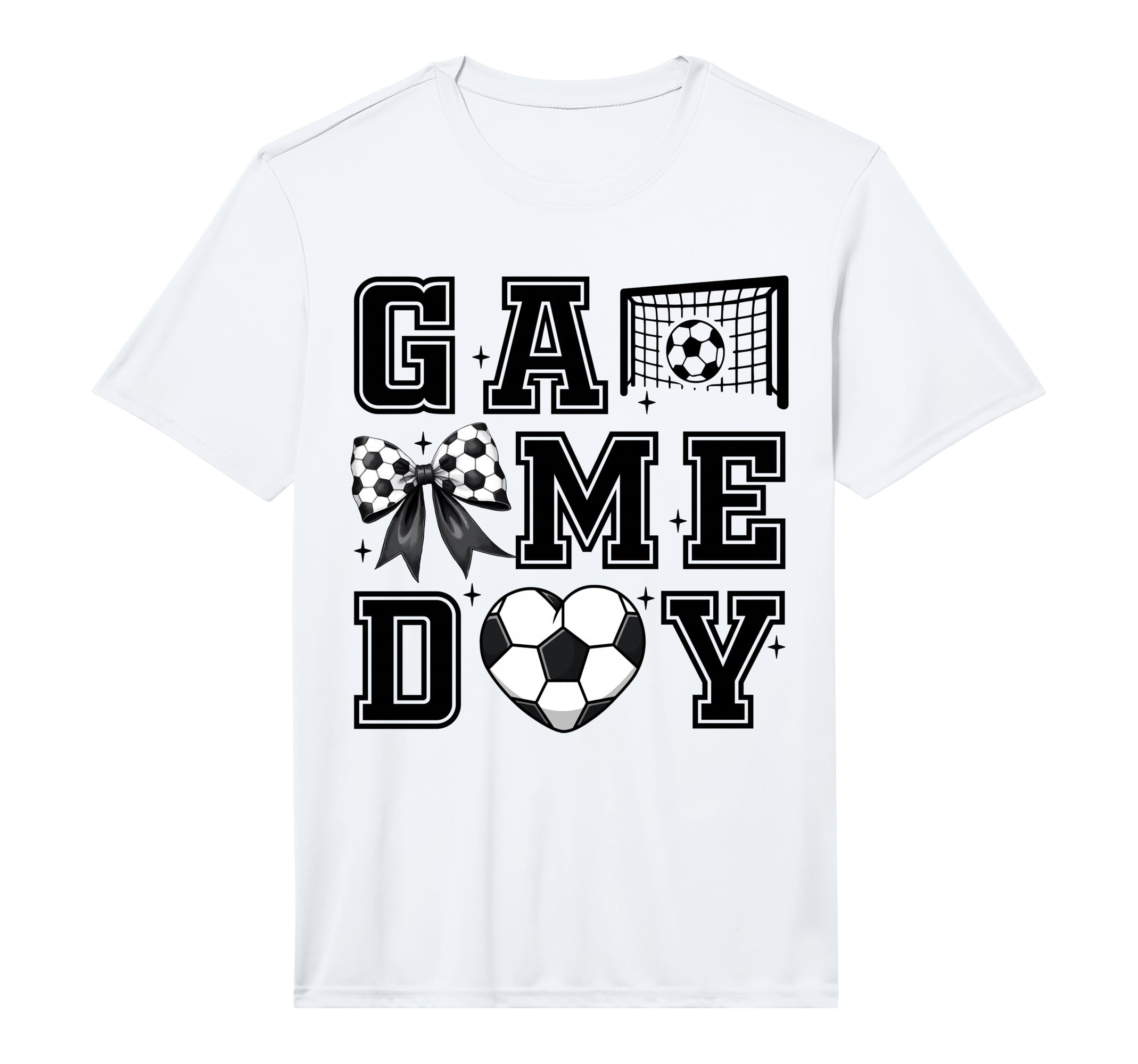 Soccer Coquette Bow Gameday Cheer Mom T-Shirt - Unique Graphic Unisex
