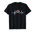 Soccer Heartbeat Soccer Ball Heartbeat T-Shirt - Trendy Graphic Unisex