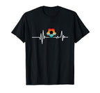 Soccer Heartbeat Soccer Ball Heartbeat T-Shirt - Trendy Graphic Unisex