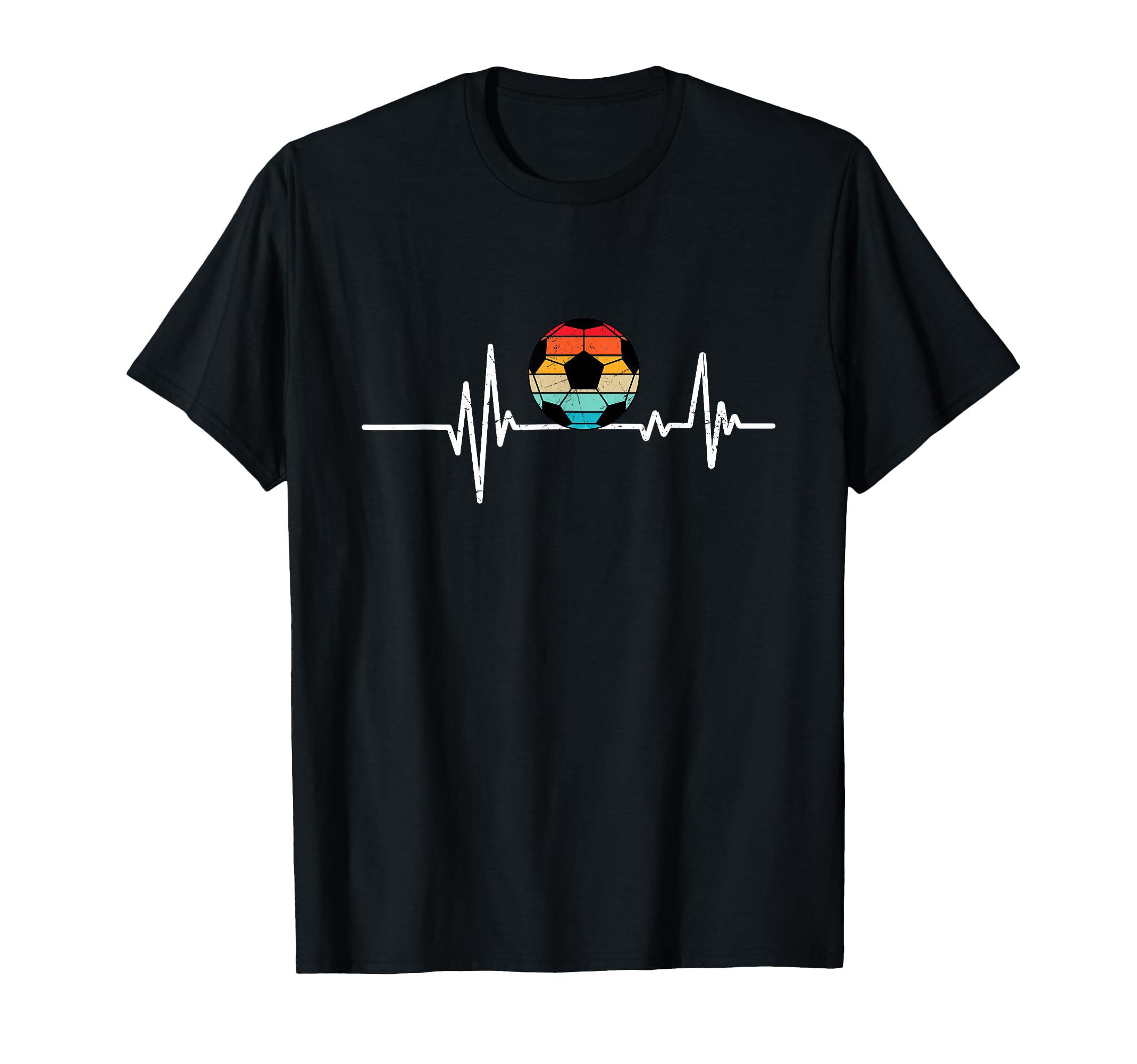 Soccer Heartbeat Soccer Ball Heartbeat T-Shirt - Trendy Graphic Unisex