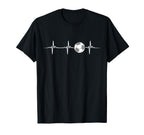 Soccer Heartbeat T-Shirt - Unique Graphic Men Women