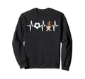 Soccer Basset Hound Heartbeat Dog Sweatshirt - Unique Graphic Men Women