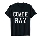 Coach Ray Custom Football Soccer T-Shirt - Minimalist Print for Adults
