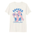 Soccer Fan Coquette Bow Tri Blend T-Shirt - Fun Novelty Design Men Women