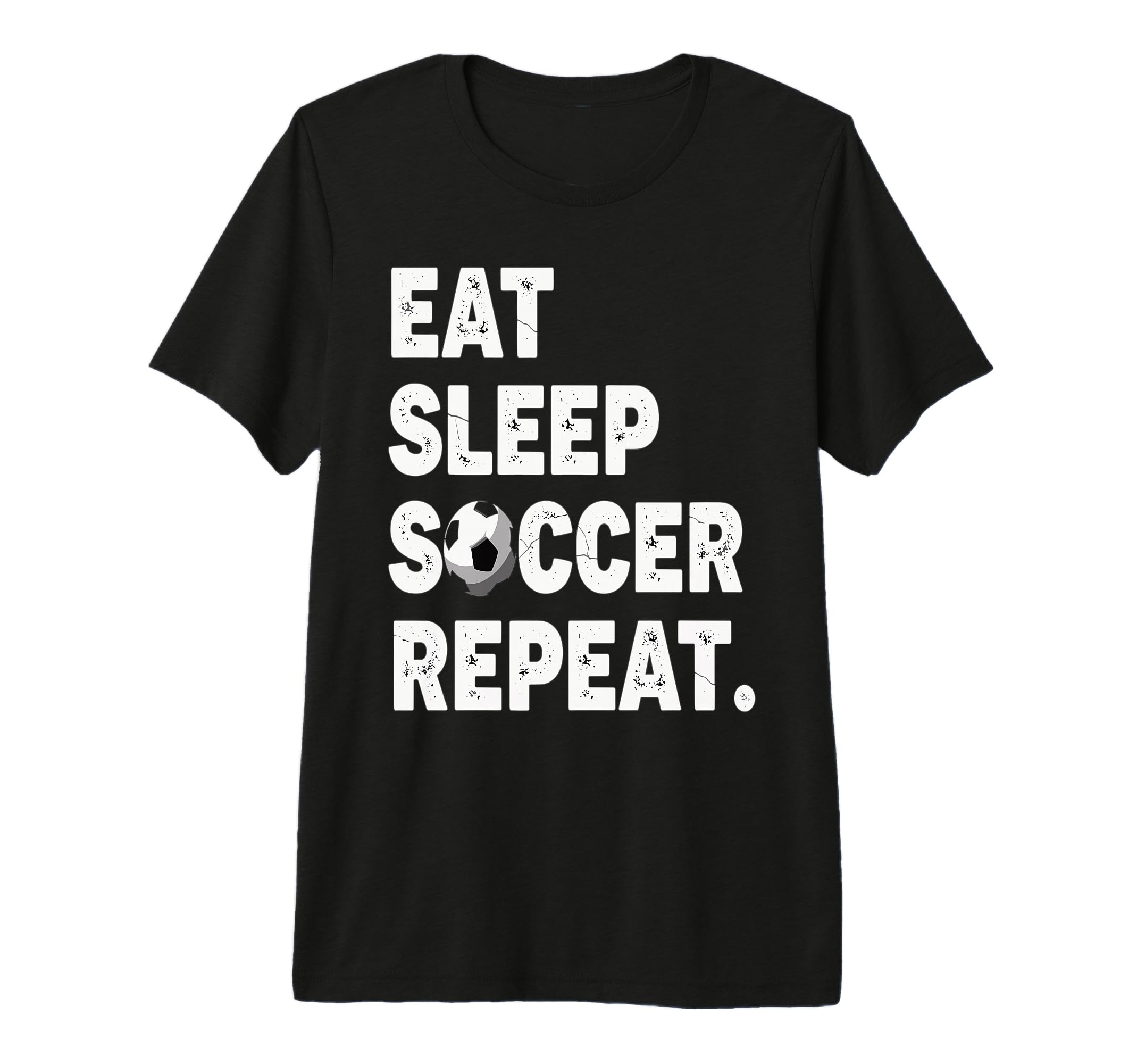 Eat Sleep Soccer Repeat Football T-Shirt - Minimalist Print Men Women