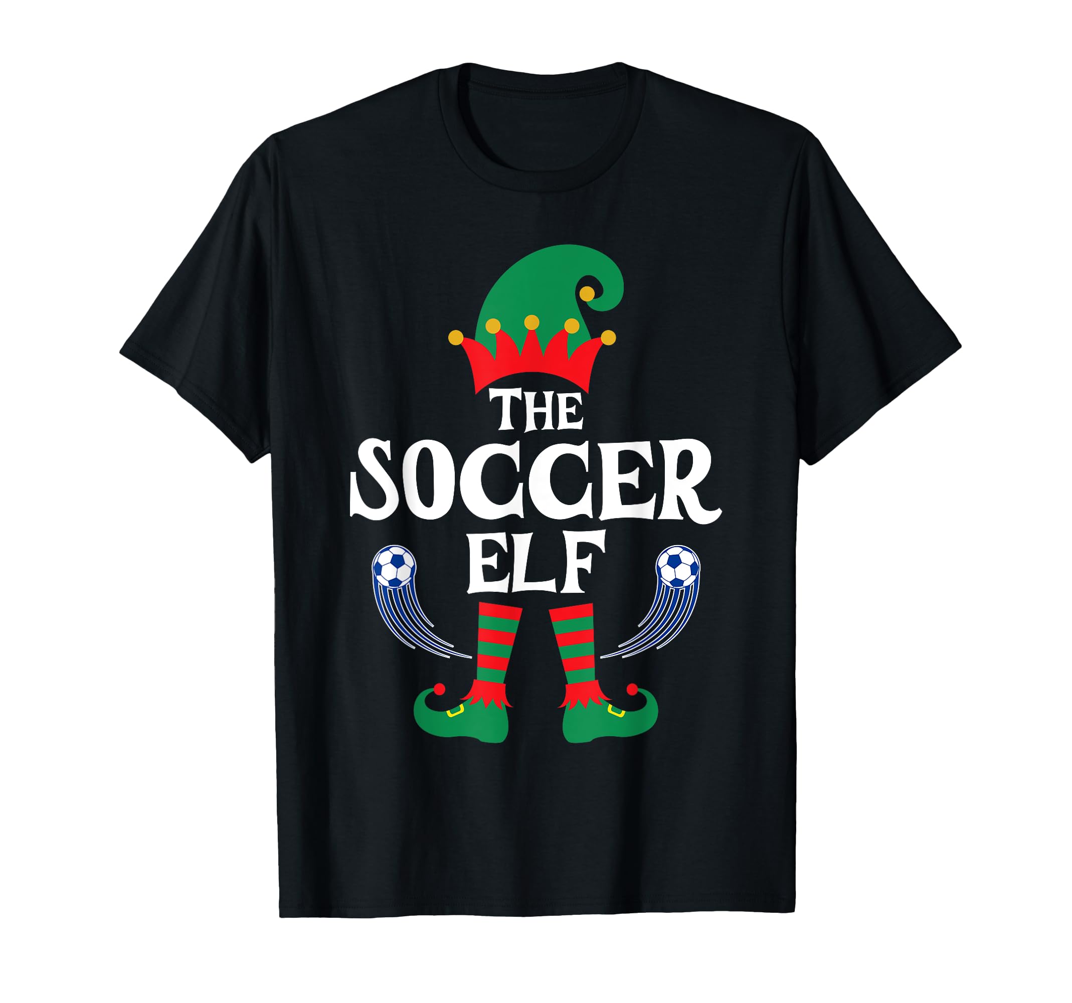 Soccer Elf Family Matching Party T-Shirt - Graphic Print Men Women