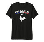 France Soccer Rooster Tri Blend T-Shirt - Casual Everyday Wear Men Women