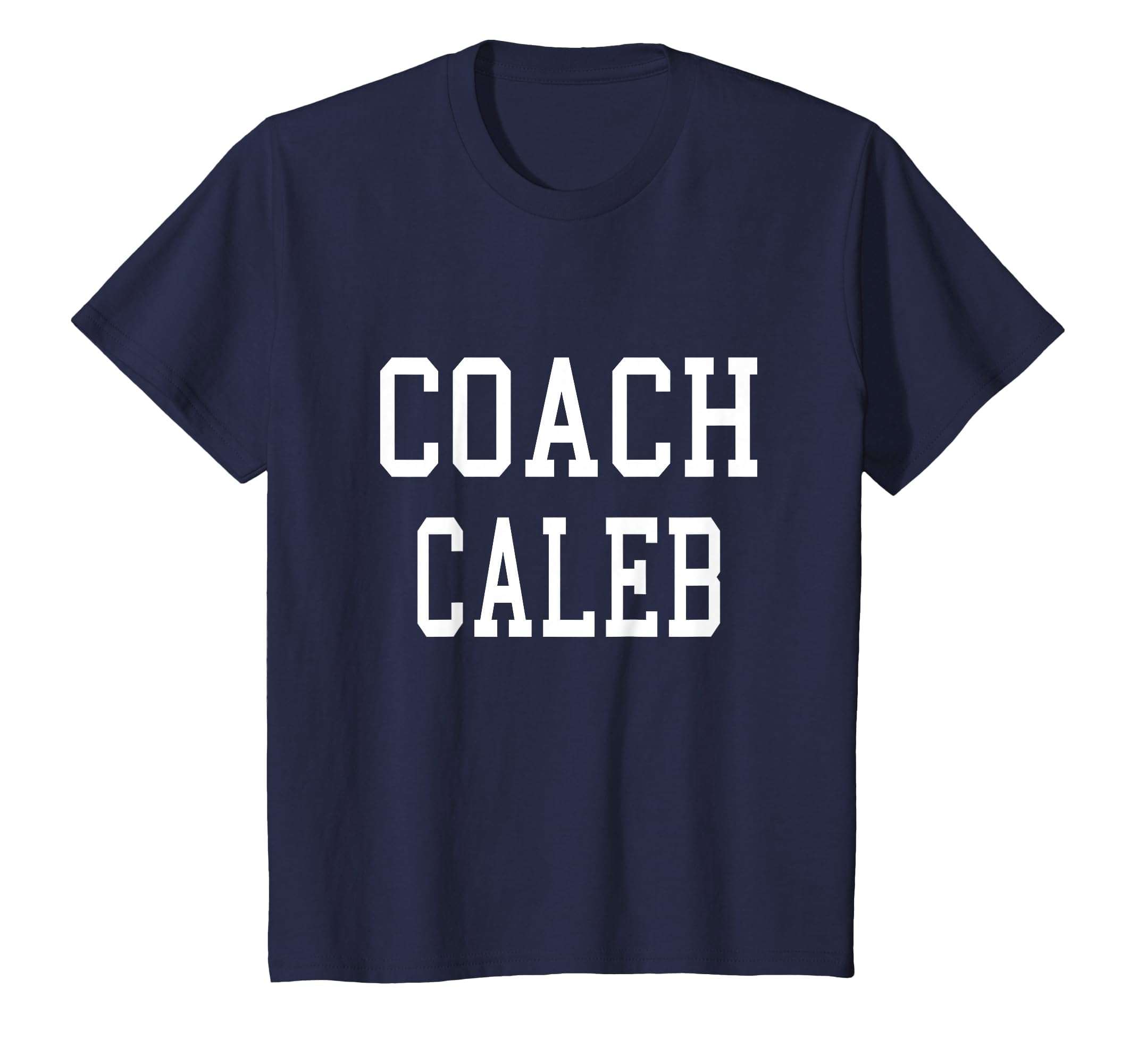 Coach Caleb Custom Football Soccer T-Shirt - Fun Novelty Design for Adults