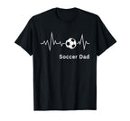 Soccer Dad Soccer Dad Heartbeat T-Shirt - Casual Everyday Wear for Adults