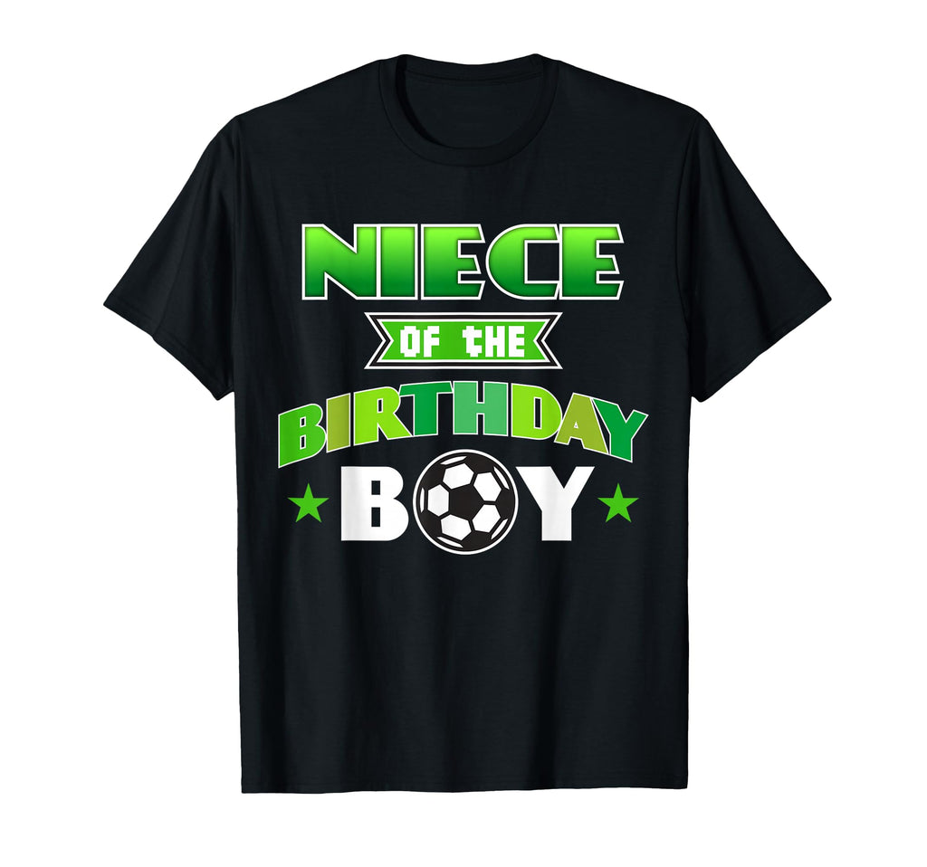 Niece Birthday Soccer Party Family T-Shirt - Minimalist Print for Adults