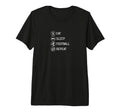 Eat Sleep Football Repeat Soccer Player T-Shirt - Trendy Graphic Unisex