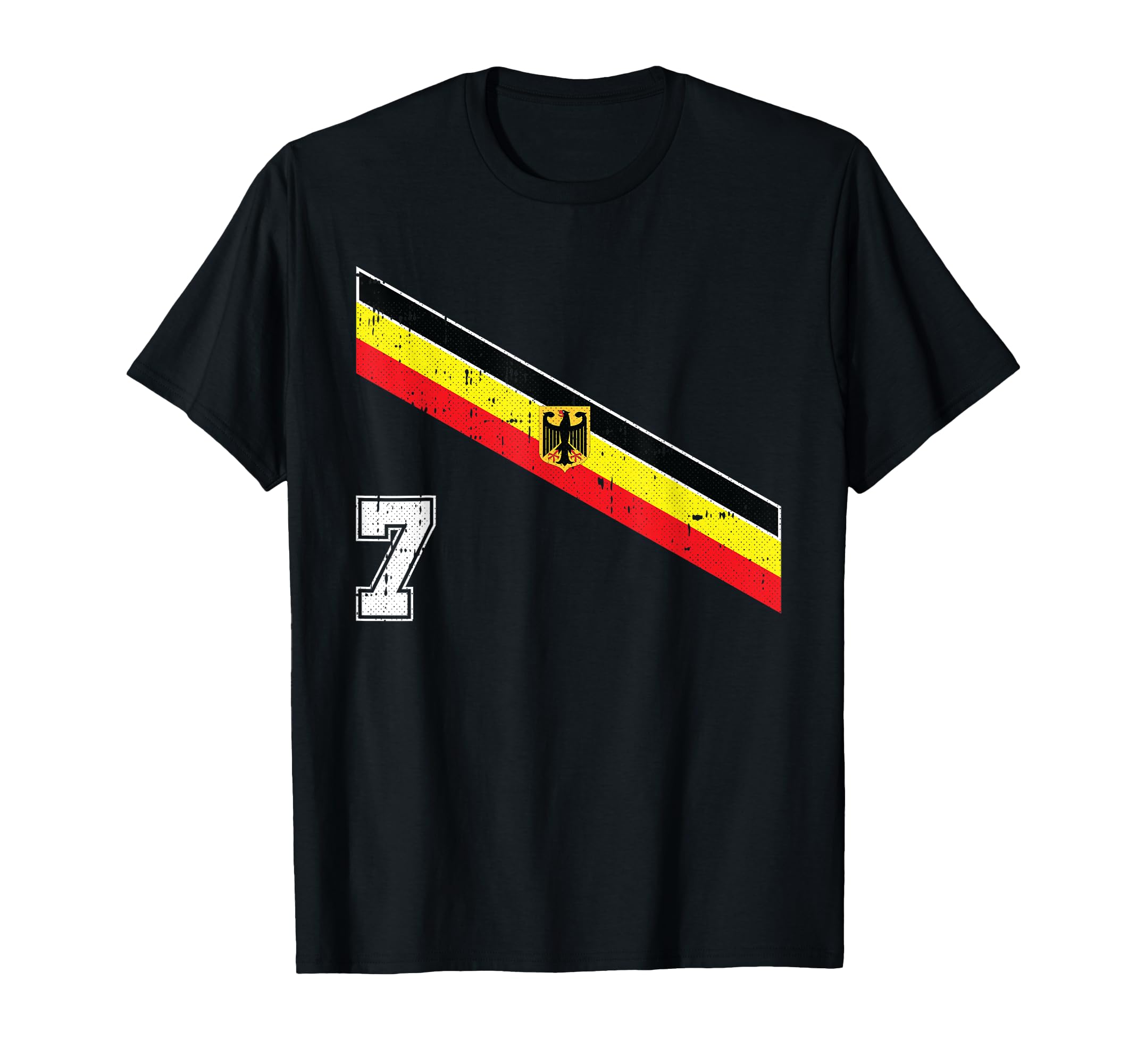 German Soccer Number 7 T-Shirt - Casual Everyday Wear Men Women