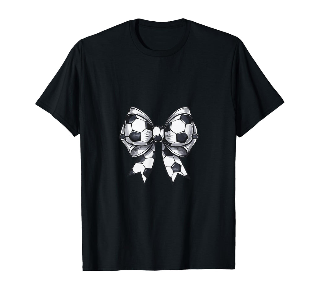 Coquette Soccer Bow Matching Family Bow T-Shirt - Fun Novelty Design Unisex