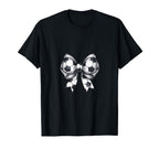Coquette Soccer Bow Matching Family Bow T-Shirt - Fun Novelty Design Unisex