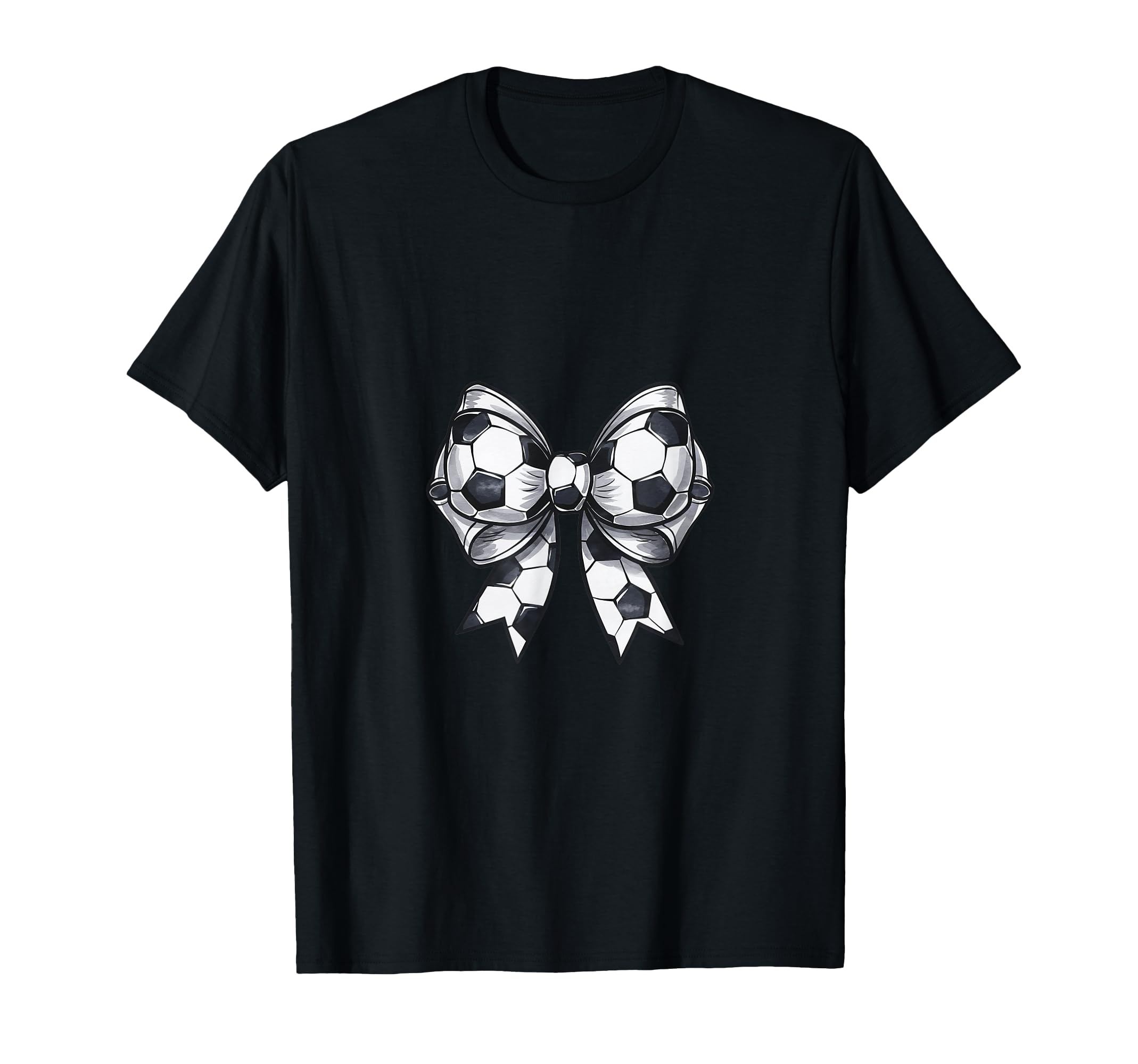 Coquette Soccer Bow Matching Family Bow T-Shirt - Fun Novelty Design Unisex