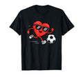 Funny Soccer Valentines Day Heart Mens T-Shirt - Trendy Graphic Men Women