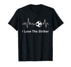 Moms I Love Striker Heartbeat T-Shirt - Aesthetic Graphic for Adults