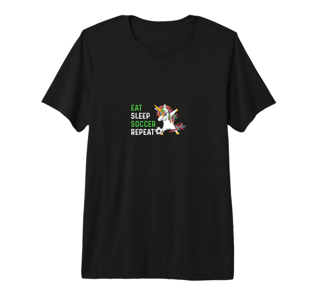 Funny Eat Sleep Soccer Repeat Tri T-Shirt - Aesthetic Graphic for Adults