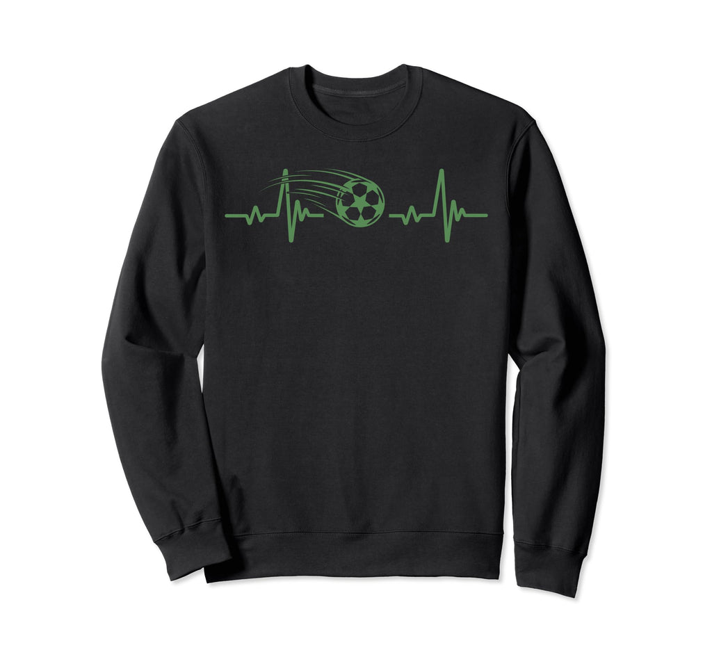 Soccer Heartbeat Tees Soccer Ball Sweatshirt - Graphic Print for Adults