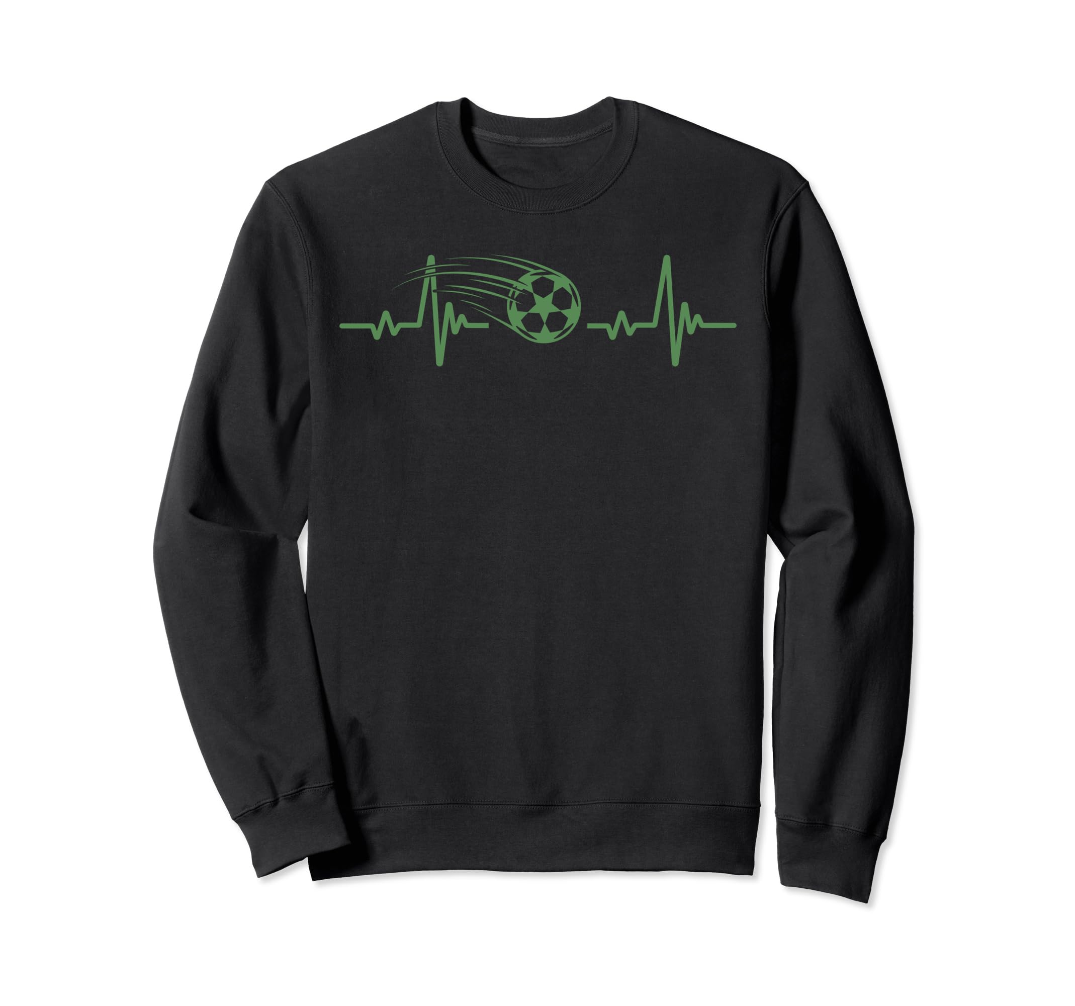 Soccer Heartbeat Tees Soccer Ball Sweatshirt - Graphic Print for Adults