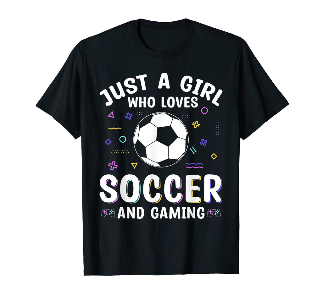 Who Loves Soccer And Gaming T-Shirt - Trendy Graphic for Adults