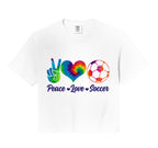 Soccer Tie Dye Peace Love Soccer Sweatshirt - Novelty Apparel Men Women