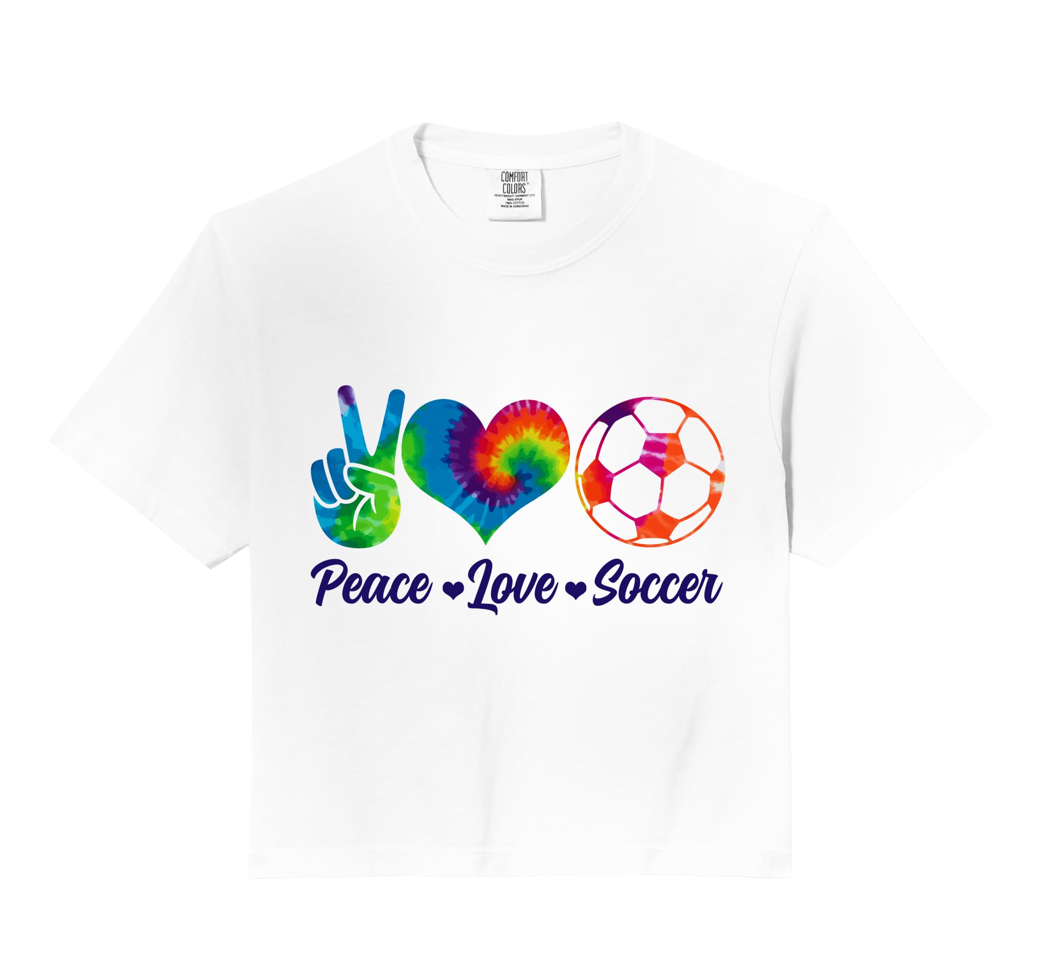 Soccer Tie Dye Peace Love Soccer Sweatshirt - Novelty Apparel Men Women