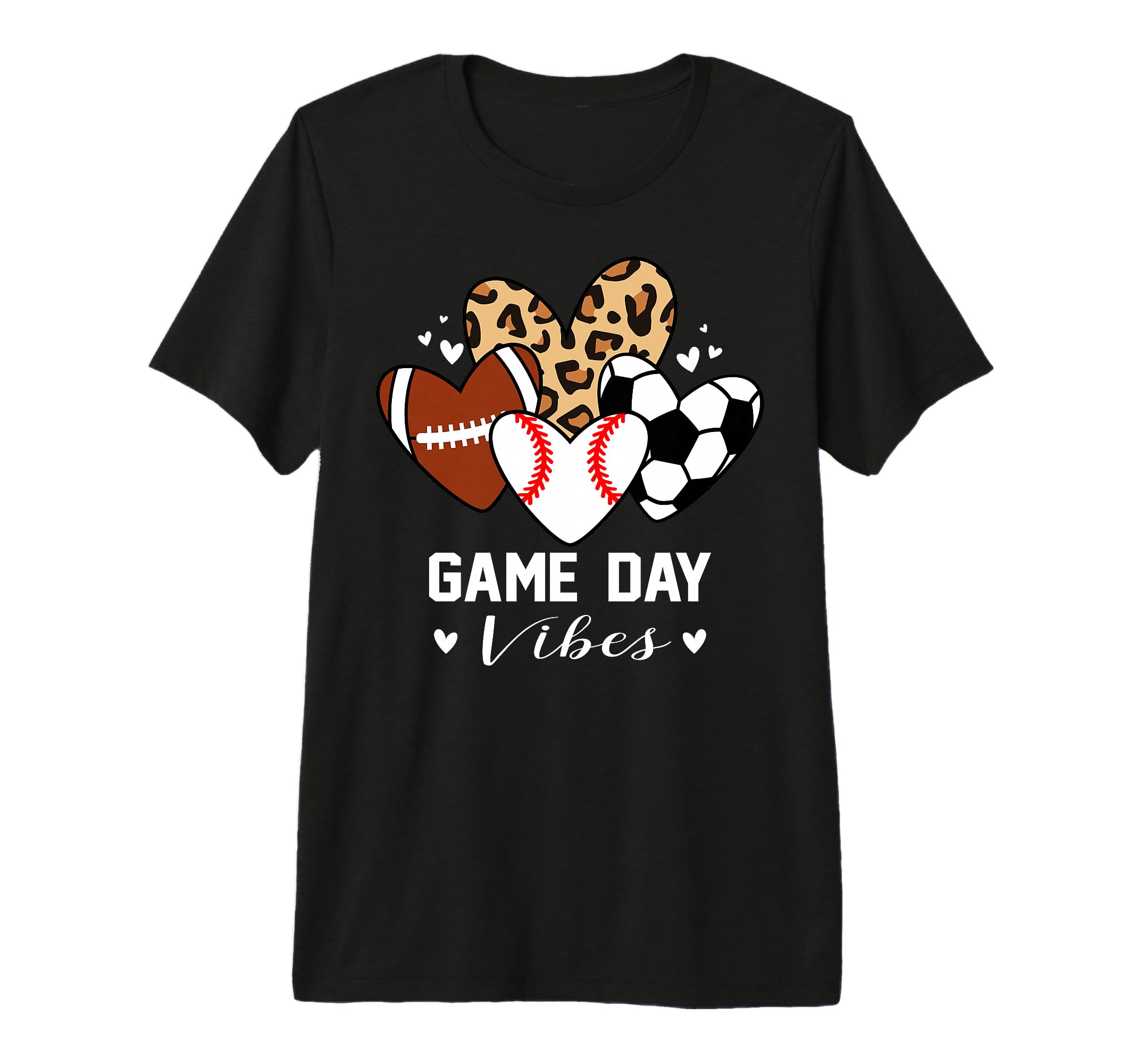 Game Day Vibes Funny Baseball Soccer T-Shirt - Graphic Print for Adults