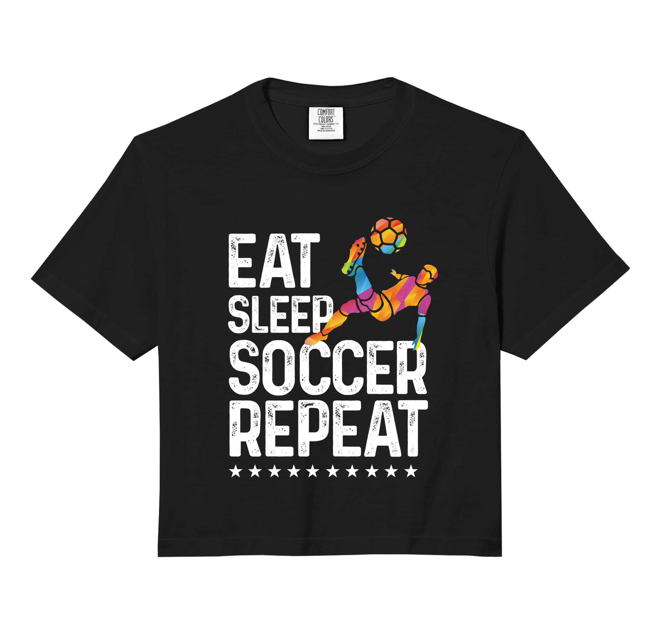 Eat Sleep Soccer Repeat Soccer Sports T-Shirt - Unique Graphic Unisex