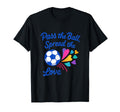 Pass Ball Spread Love Rainbow Soccer T-Shirt - Trendy Graphic for Adults