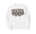 Leopard Soccer Mama Coquette Bow Sweatshirt - Graphic Print for Adults