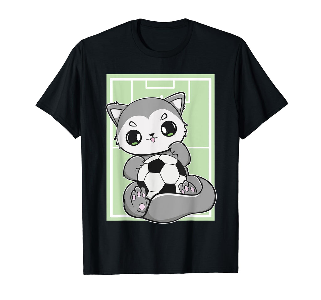 Wolf Soccer Plays Football Team T-Shirt - Aesthetic Graphic Men Women