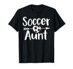 Soccer Aunt Heart Sport Lover T-Shirt - Fun Novelty Design Men Women