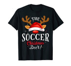 Soccer Deer Pjs Family Matching T-Shirt - Minimalist Print for Adults