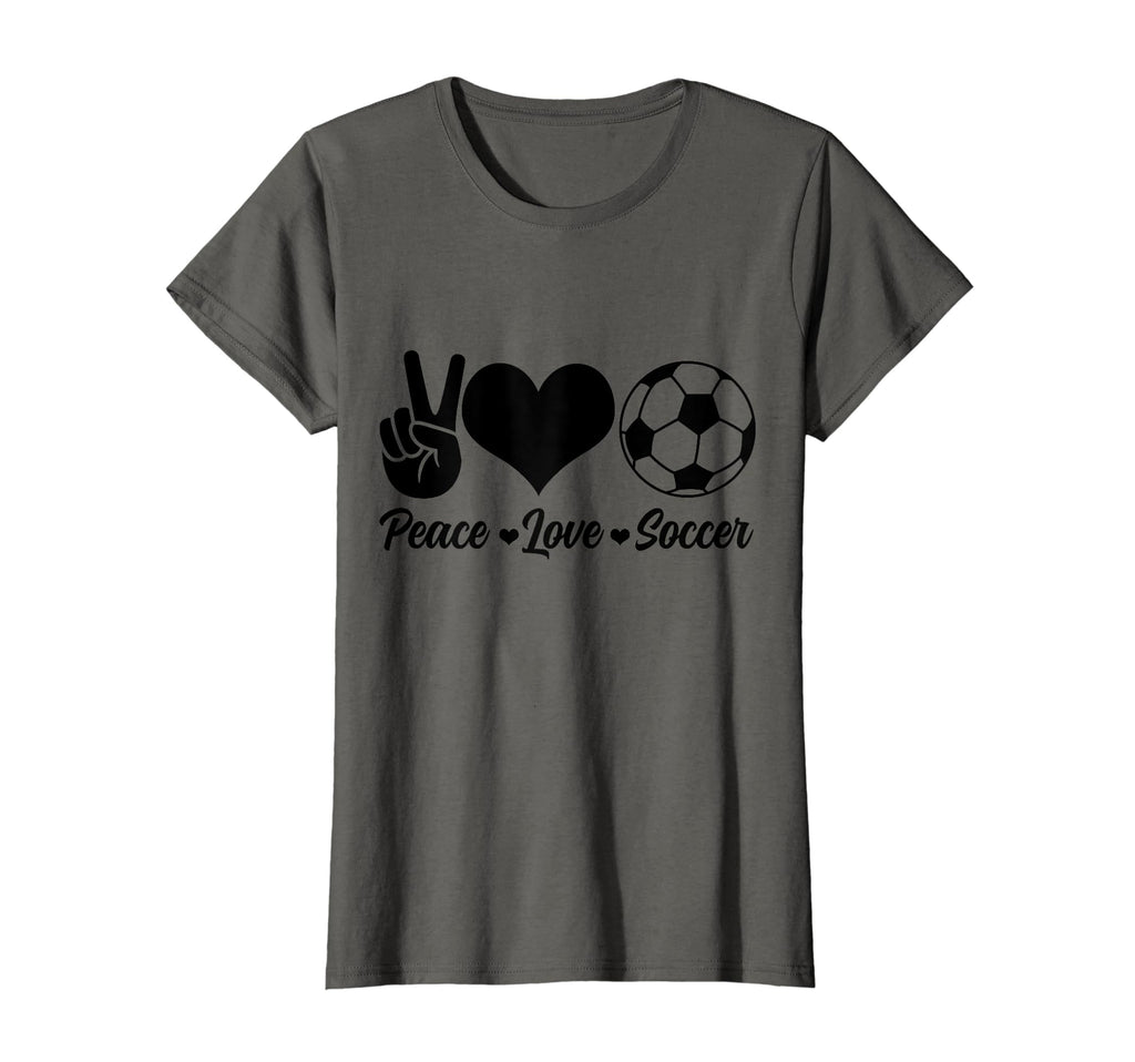 Soccer Player Peace Love Soccer Player T-Shirt - Custom Art Print Men Women