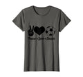 Soccer Player Peace Love Soccer Player T-Shirt - Custom Art Print Men Women