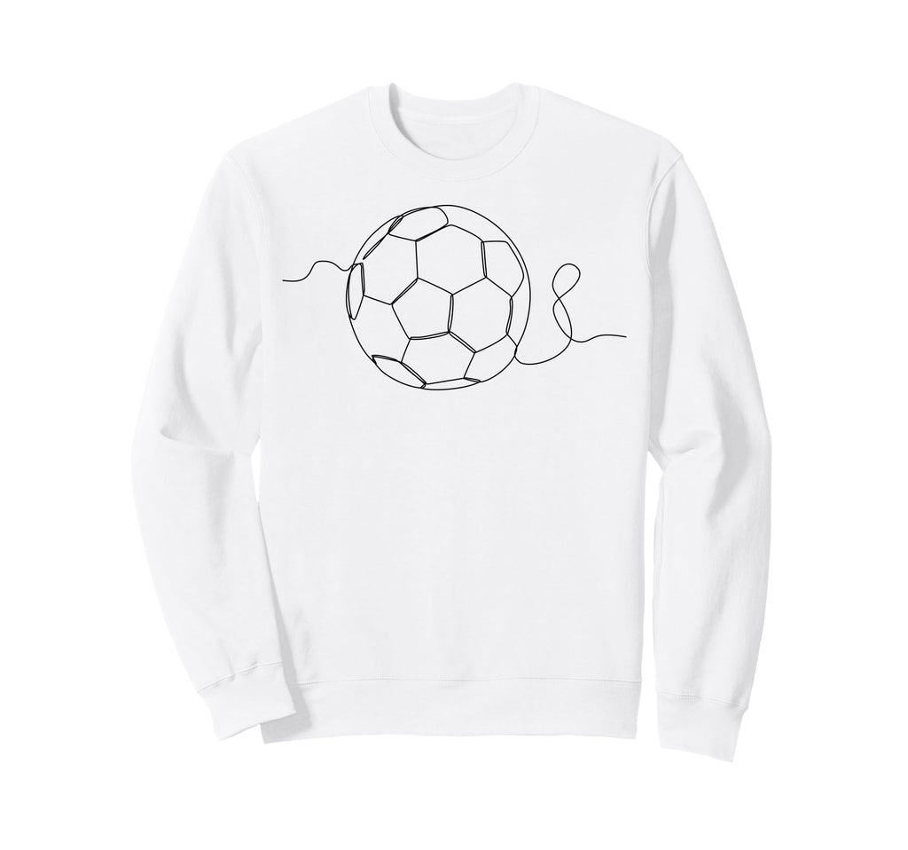 One Line Art Minimalist Soccer Sweatshirt - Minimalist Print for Adults
