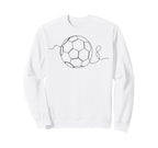 One Line Art Minimalist Soccer Sweatshirt - Minimalist Print for Adults