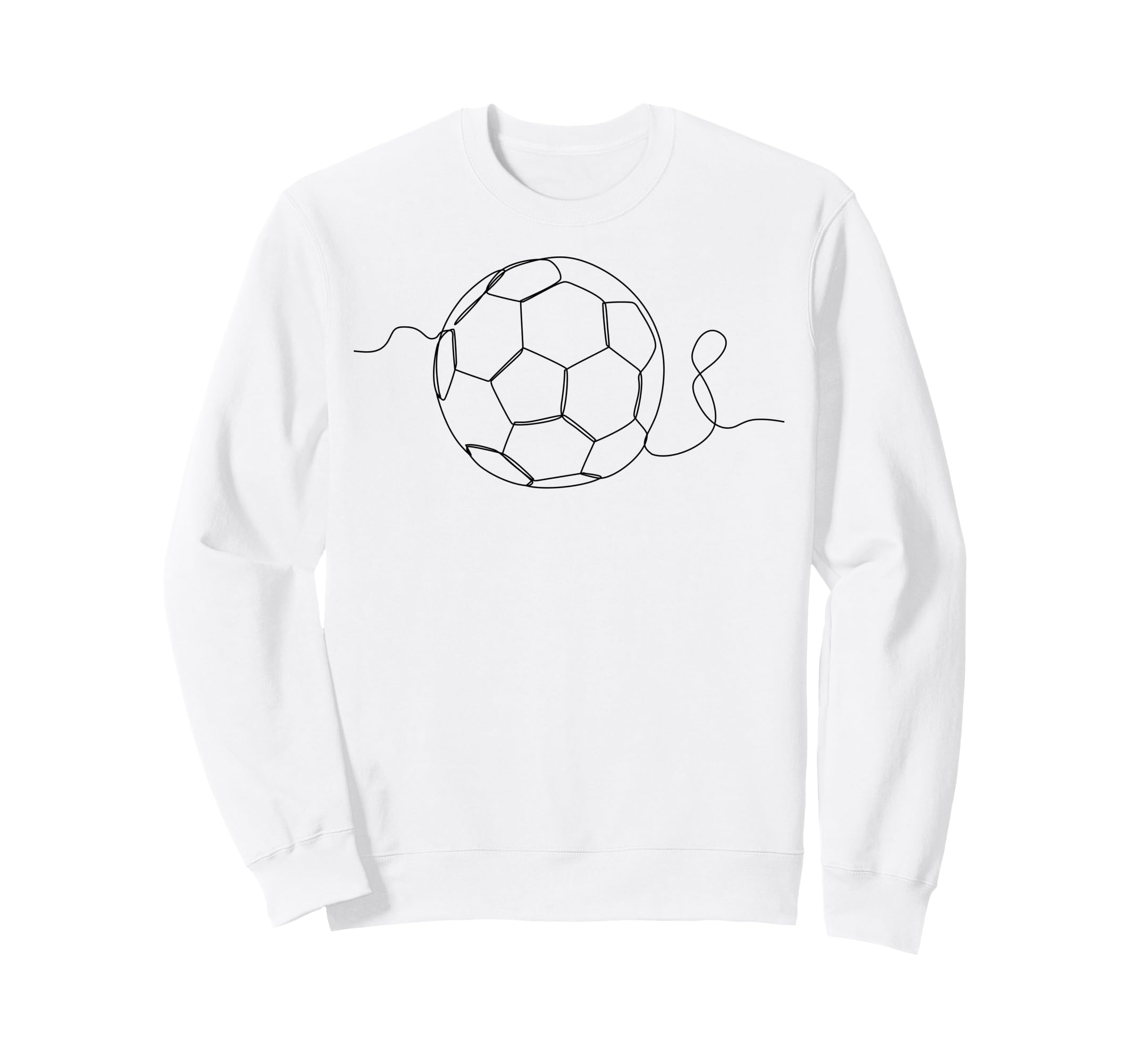 One Line Art Minimalist Soccer Sweatshirt - Minimalist Print for Adults