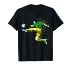 Jamaica Soccer Team Jamaican Flag Football T-Shirt - Graphic Print Unisex